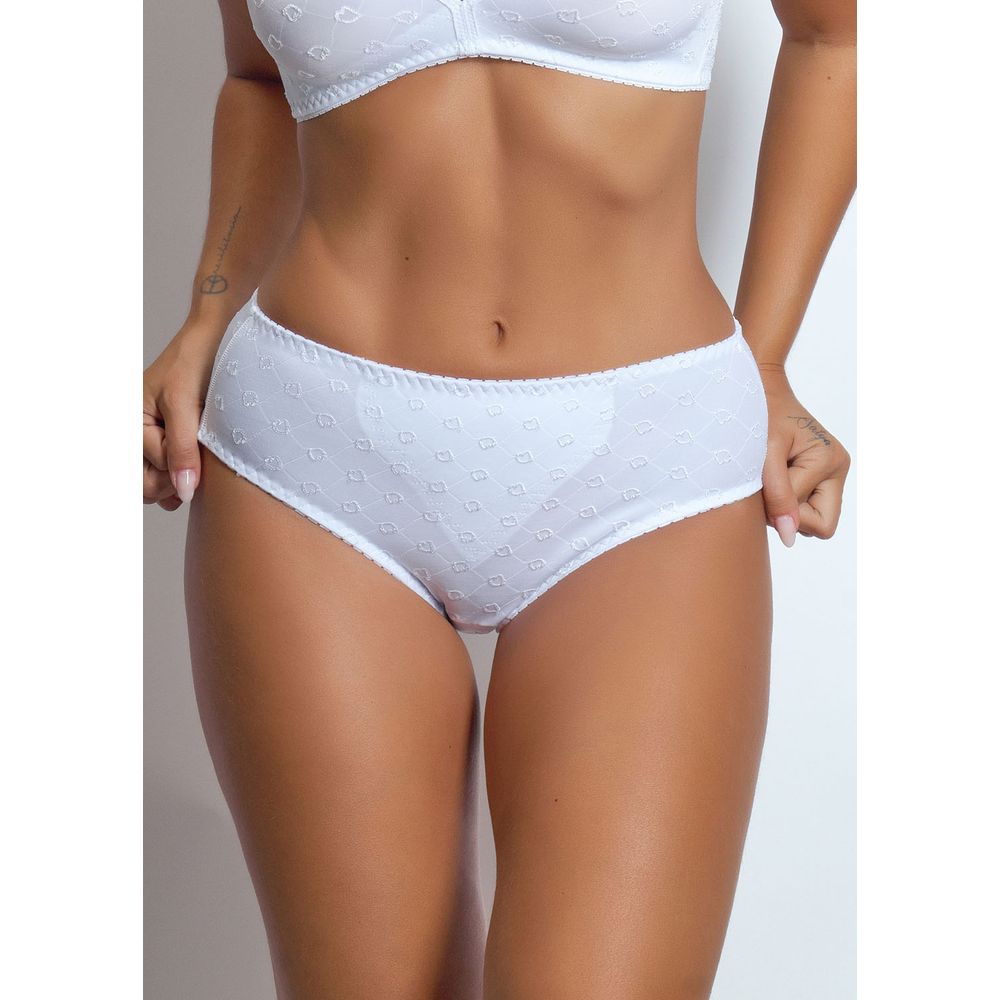 Calcinha Cintura Alta Com Reforço Frontal Cuore BRANCO