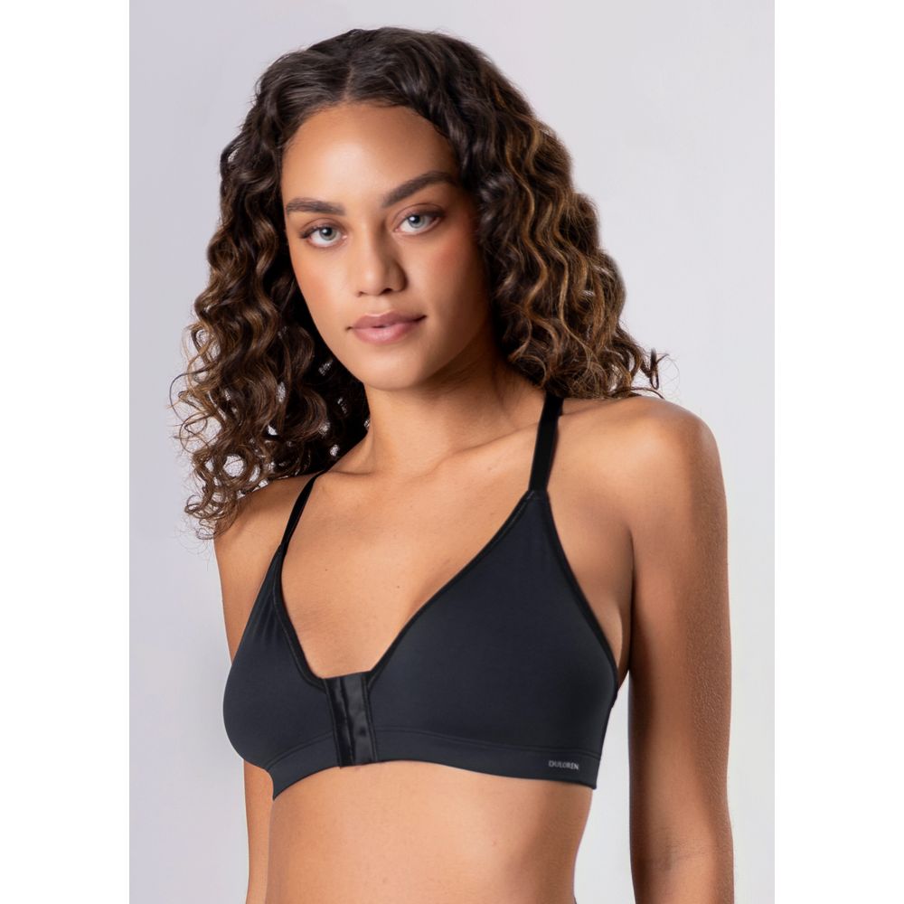 Sutiã Emana Fecho Frontal Nadador PRETO