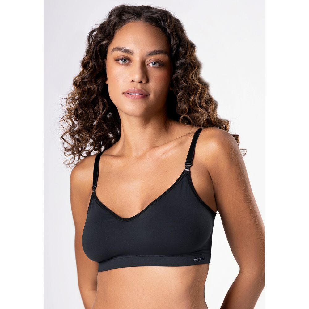 Conjunto Sutiã e Calcinha Cintura Alta Emana PRETO