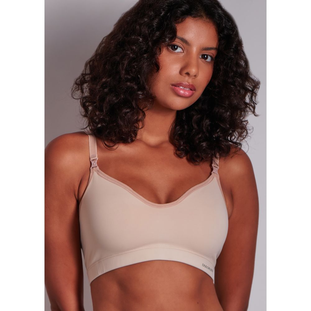 Conjunto Sutiã e Calcinha Cintura Alta Emana BEIGE FONCÉ