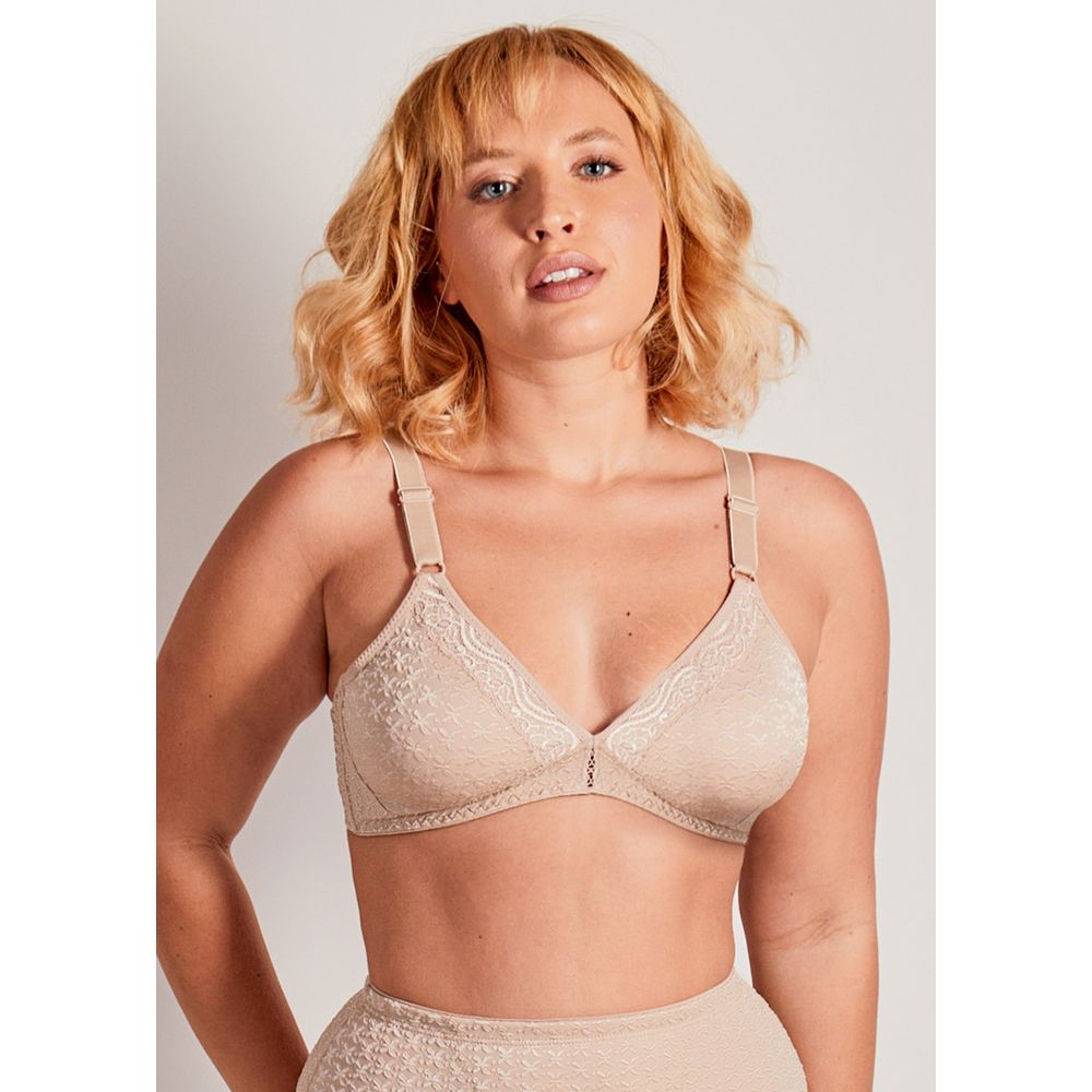Sutiã Triângulo Sem Bojo Com Renda Nordic BEIGE FONCÉ