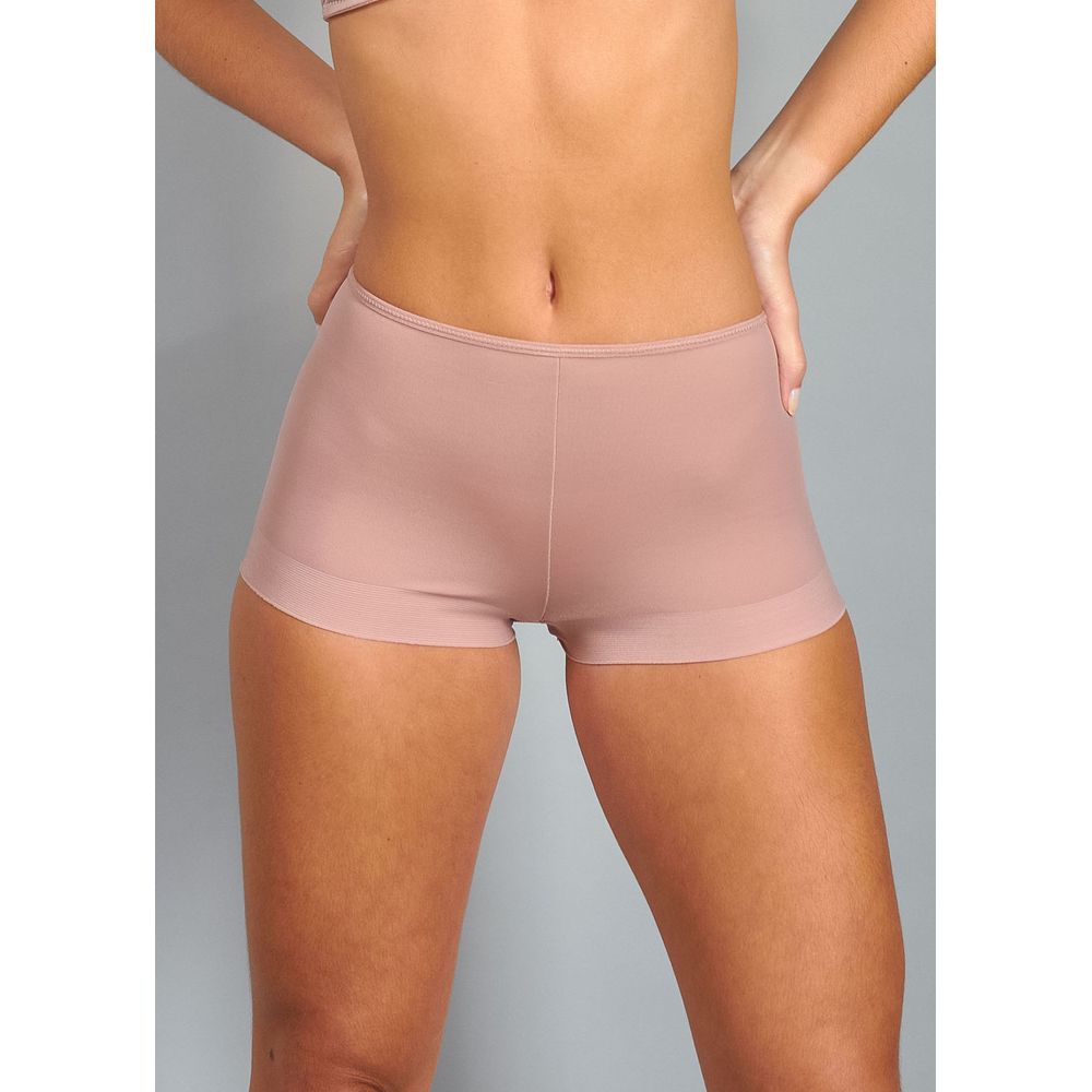 Calcinha Cintura Alta Com Enchimento Shape Premium CASTANHA