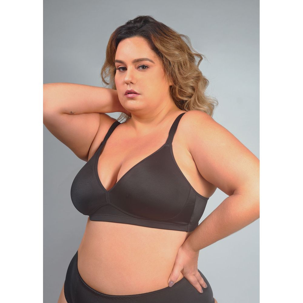 Sutiã Tradicional Sem Bojo Em Tecido Duplo Flex Power PRETO