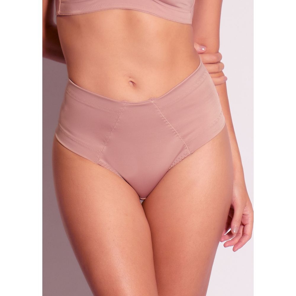 Calcinha Modeladora Cintura Alta Elegance CASTANHA
