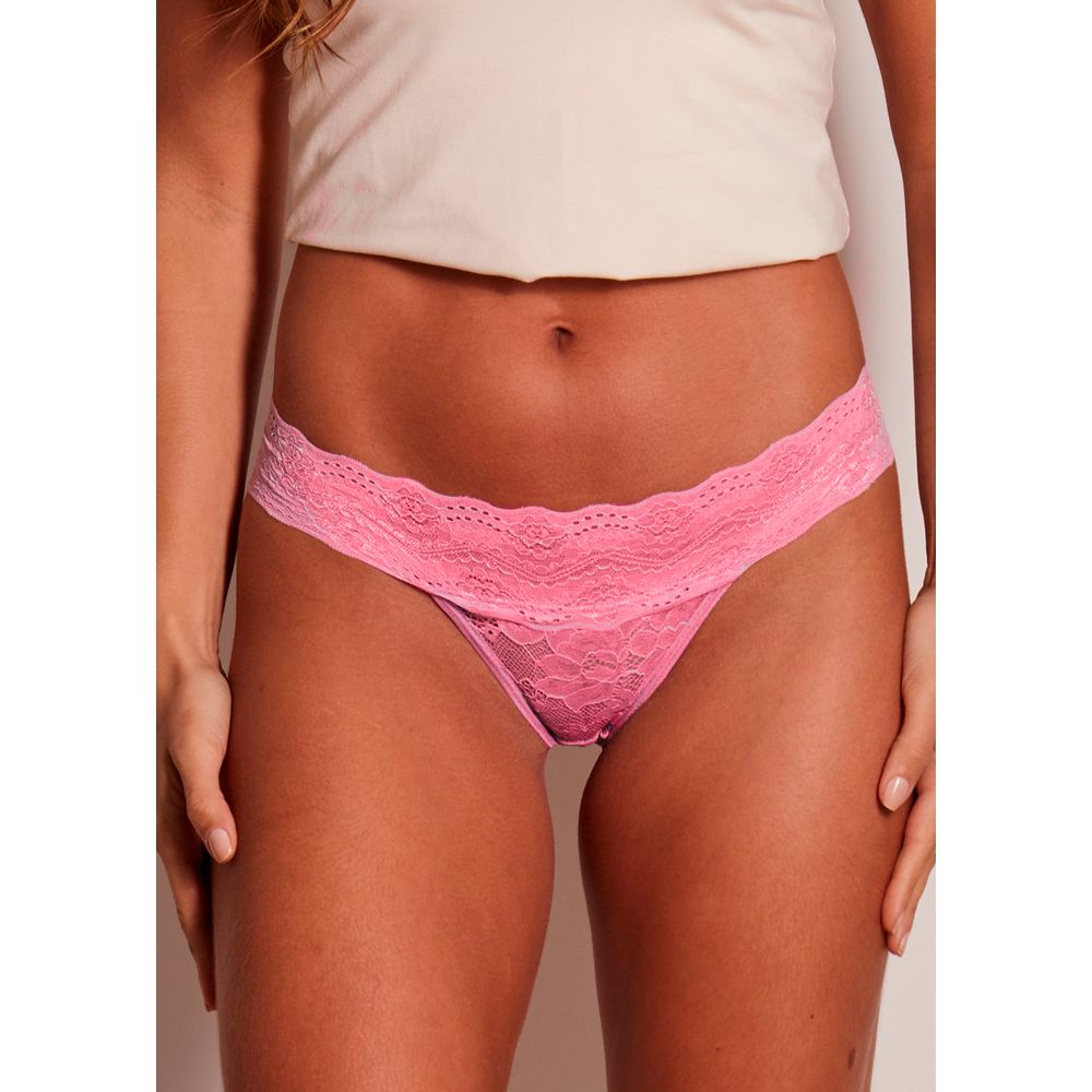 Calcinha Tanga Toda Em Renda Maya ROSA ANTIGO