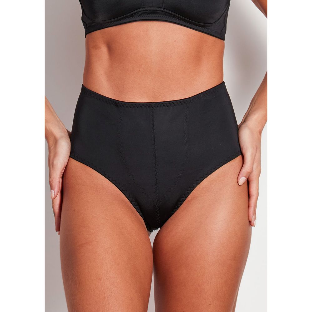 Calcinha Cintura Alta Com Reforço Frontal Flex Power PRETO