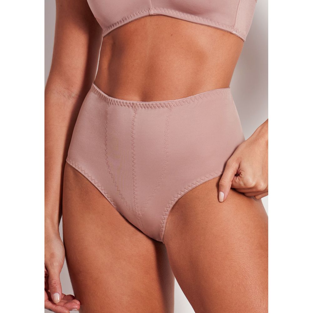 Calcinha Cintura Alta Com Reforço Frontal Flex Power CASTANHA