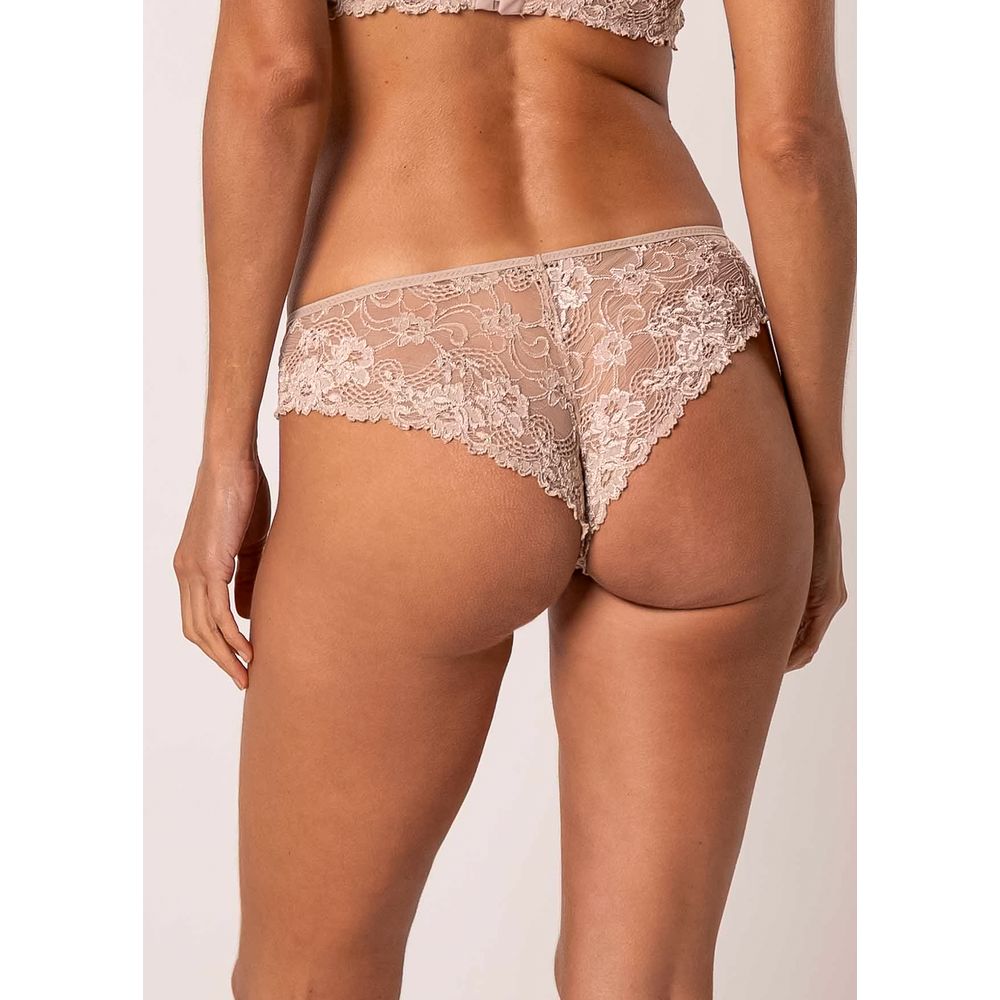 Calcinha Biquíni Rendada Jasmine BEIGE FONCÉ