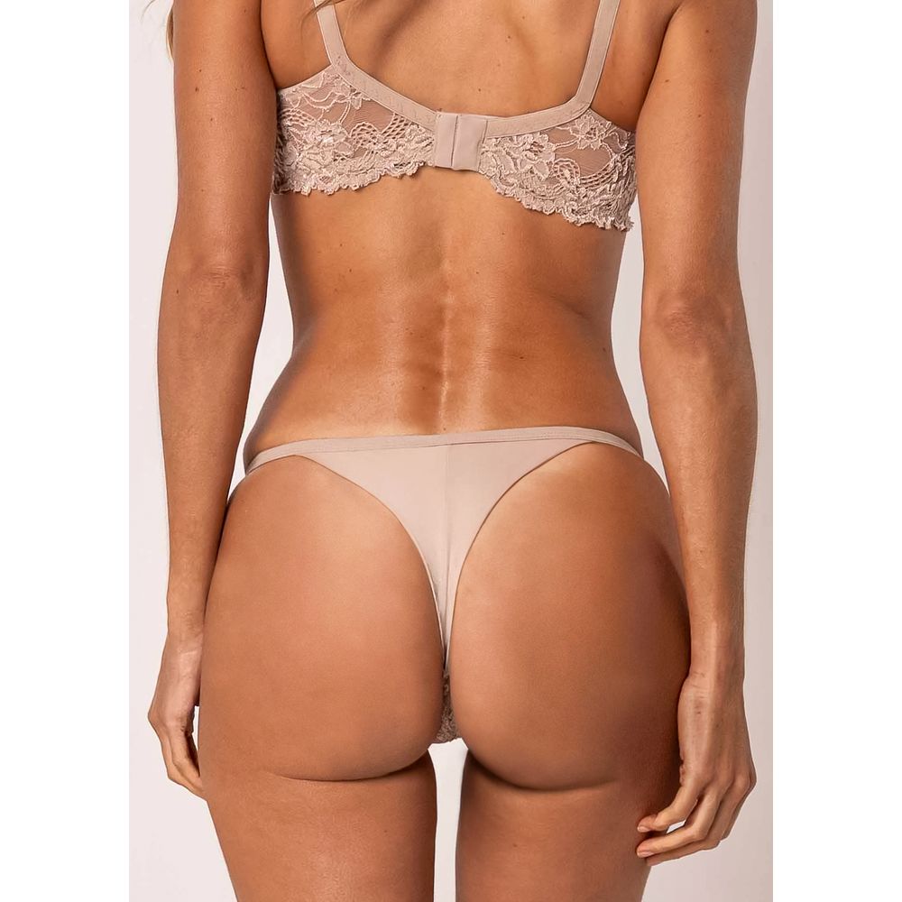 CALCINHA STRING FIO JASMINE BEIGE FONCÉ