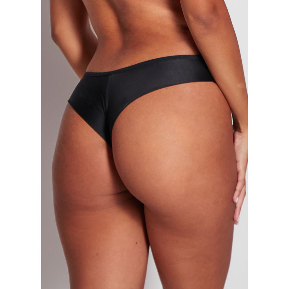 Calça Fio Em Microfibra E Renda Milano PRETO