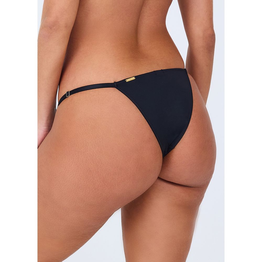 Calcinha String Em Renda Bicolor Carol PRETO