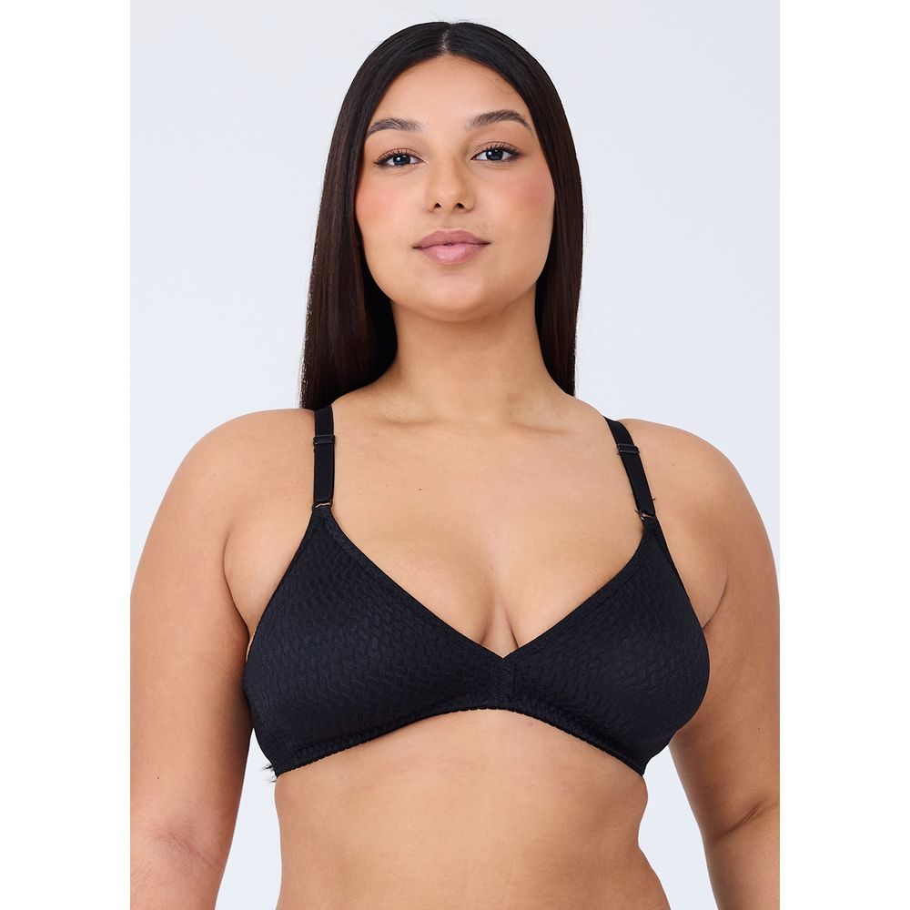 Sutiã Triângulo Sem Bojo Mondrian com fio LYCRA® PRETO