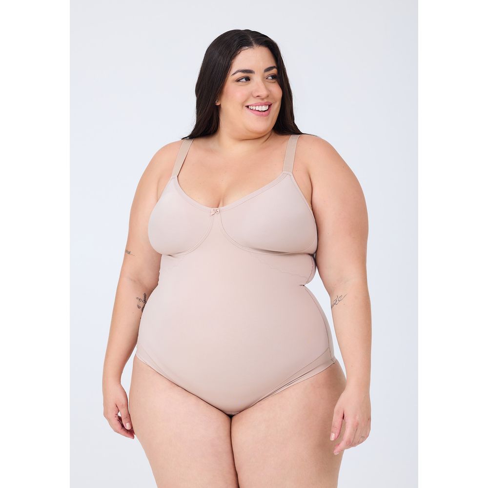 Modelador Plus Size Com Bojo Moldado Vi Lingerie
 BEIGE FONCÉ