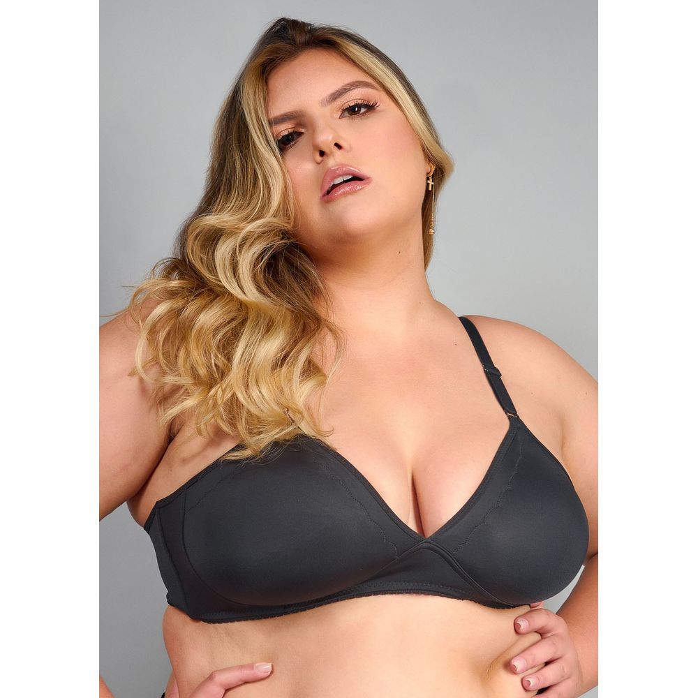 Kit 2 Sutiãs Triângulo Sem Bojo Elegance PRETO