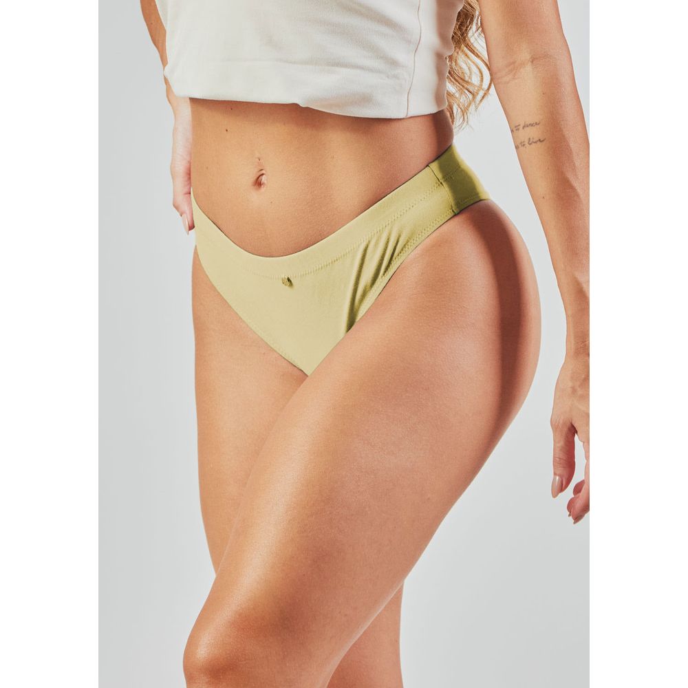Calcinha Biquíni Lateral Média Em Algodão Egípcio Cleo AMARILLO