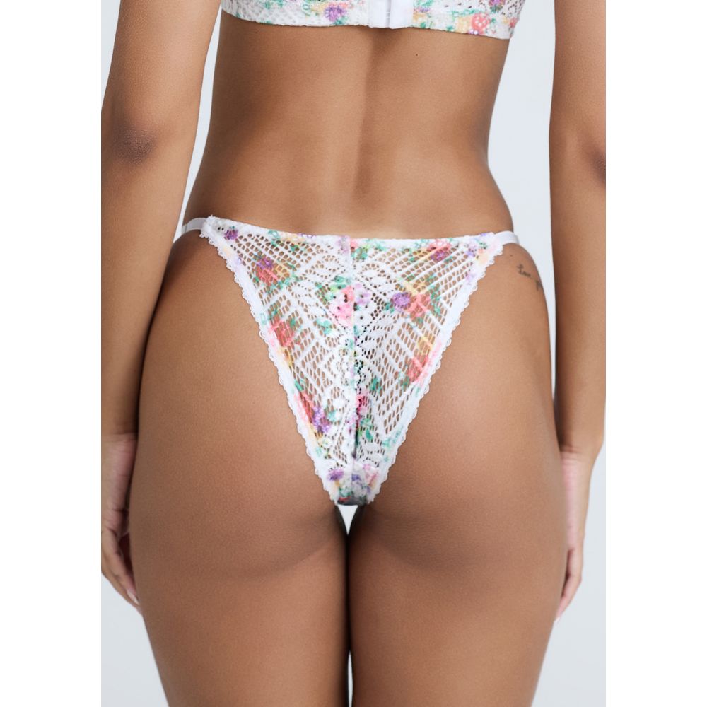 Calcinha Tanga em Renda Blossom ESTAMPADO