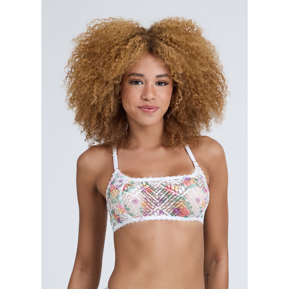 Sutiã Top Sem Bojo em Renda Blossom ESTAMPADO