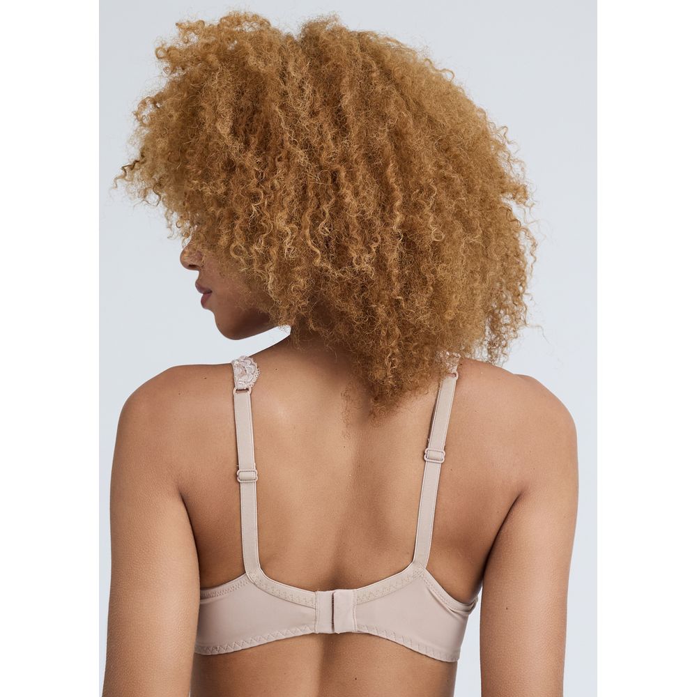 Sutiã Balconet Com Aro Sem Bojo em Microfibra e Renda Milano
 BEIGE FONCÉ