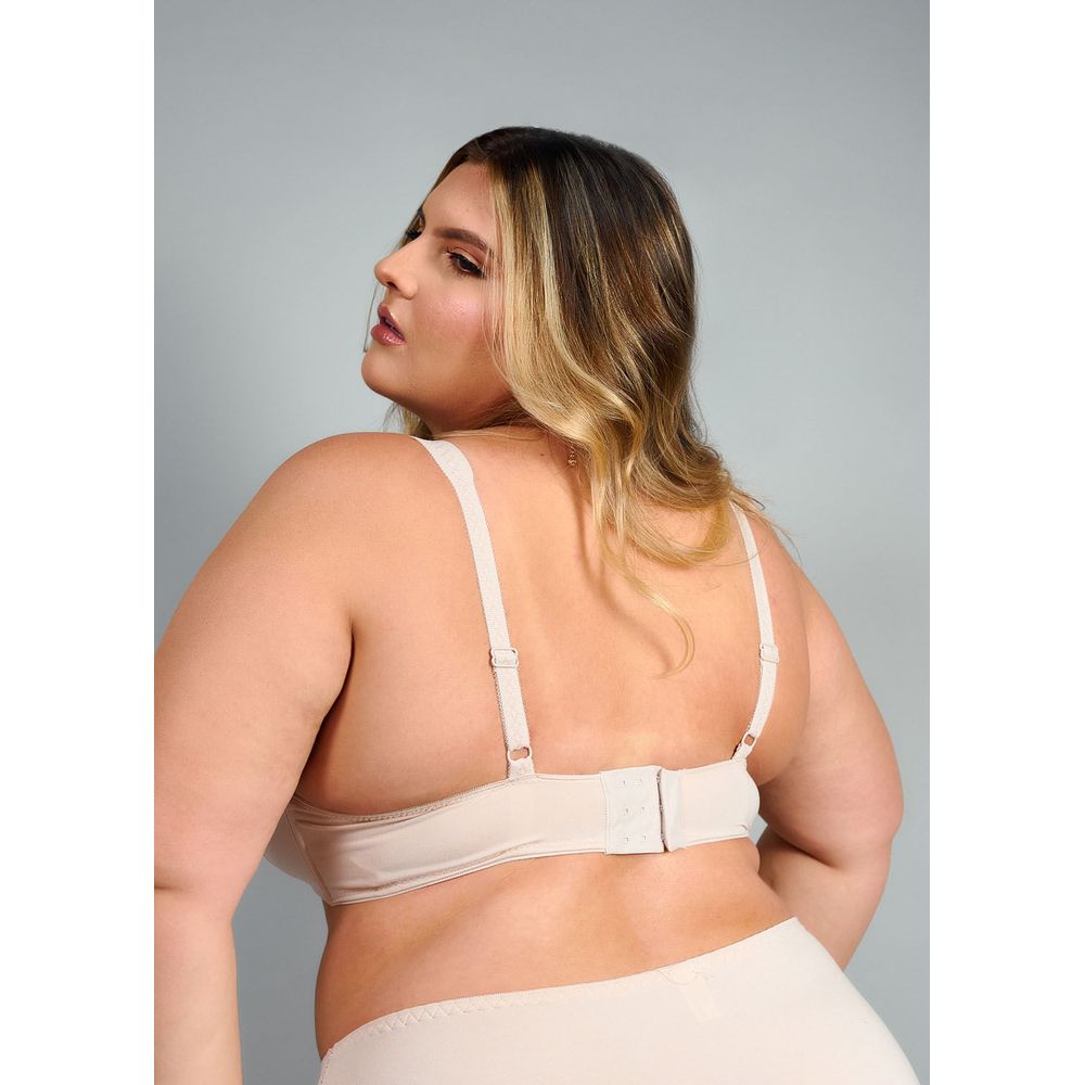 Sutiã Tradicional com busto duplo Sem Bojo E Sem Aro com barbatanas laterais e alças reforçadas Em Modal COLOMBE